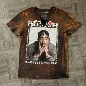 Tupac Shakur Poetic Justice A Street Romance Women’s Distressed T-Shirt Medium M
